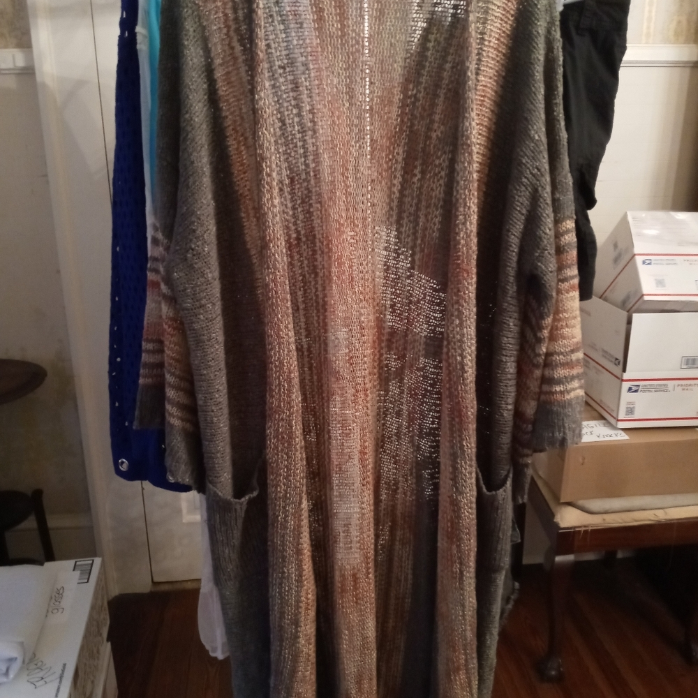 Open front long cardigan, NWOT, size 2X/3X
